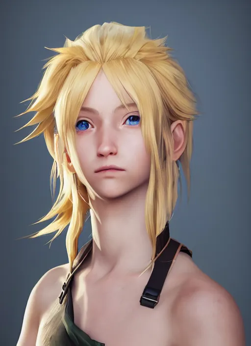 Prompt: An epic fantasy anime style portrait painting of a young blonde thief, unreal 5, DAZ, hyperrealistic, octane render, cosplay, RPG portrait, dynamic lighting