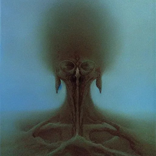 Image similar to axel!!!! from kingdom hearts!!!!, by zdzislaw beksinski, oil on canvas