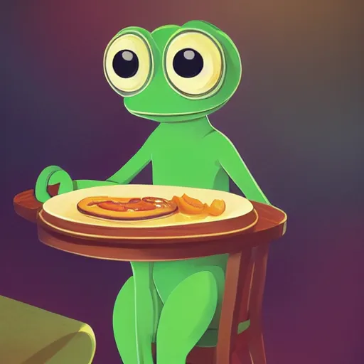 Prompt: pepe the frog face icon stylized minimalist breakfast at tiffany's, loftis, cory behance hd by jesper ejsing, by rhads, makoto shinkai and lois van baarle, ilya kuvshinov, rossdraws global illumination