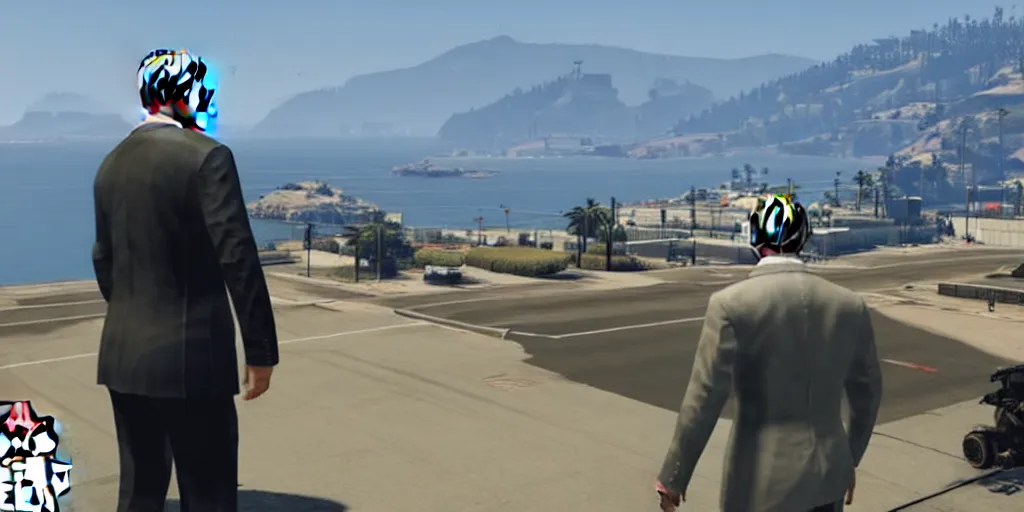 Image similar to vladimir putin completing a gta 5 mission, unreal engine 5 detail, by gta 5