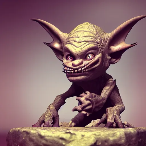 Image similar to a sneaky suspicious dribbling goblin, in the style of boris valejo, fantasy, hyperrealistic, detailed, octane render