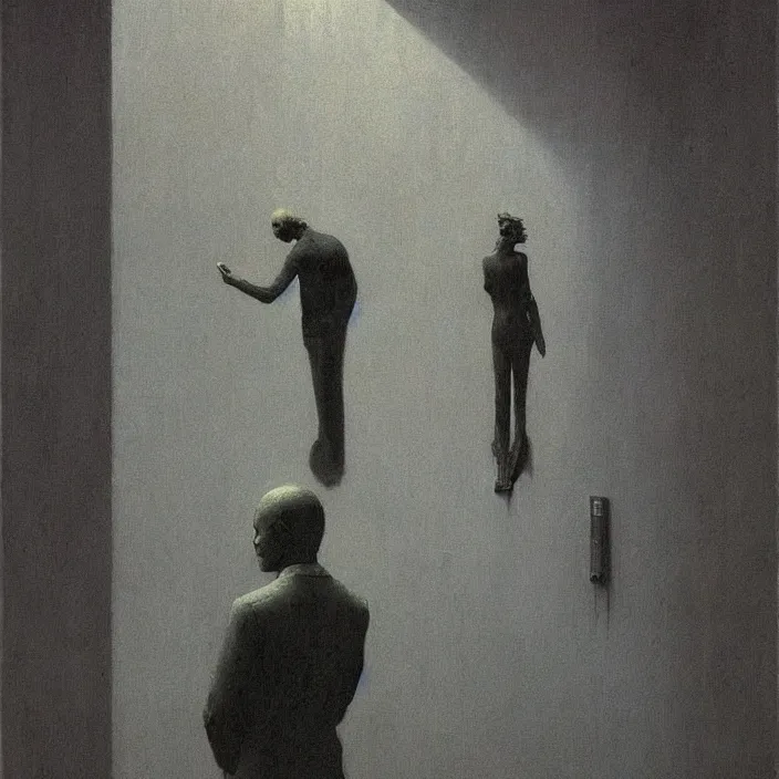 Image similar to do you trust the government, science fiction, Edward Hopper and James Gilleard, Zdzislaw Beksinski, highly detailed