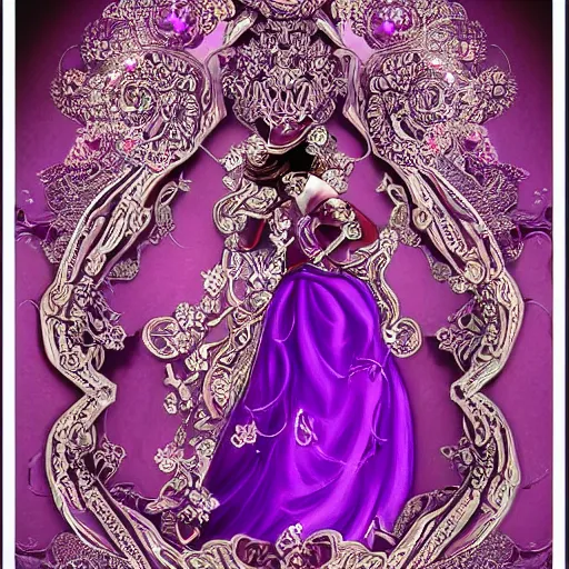 Prompt: princess of amethyst, gorgeous, ornate, intricate, detailed, stunning, masterpiece, 4 k