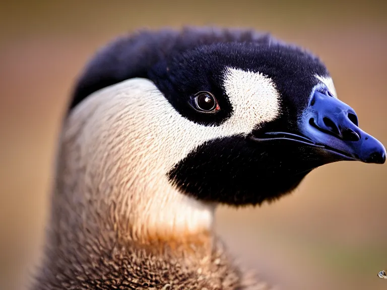 Image similar to Canadian Goose with a funny hat, Portrait Photo, Photorealistic, 100mm lens, Nat Geo Award Winner, 8k, UHD, (((((bokeh)))))