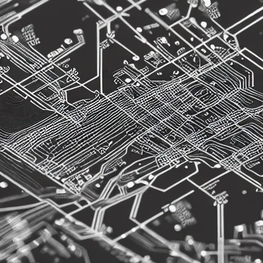 Image similar to map of new york made as an electronic circuit board, 4 k photorealism, trending on unsplash
