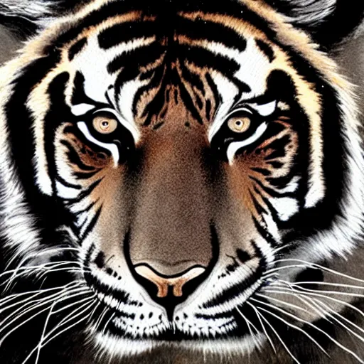 Moody Tiger Stunning Close-up in 8k Resolution Stock Illustration -  Illustration of techniques, screen: 296880336