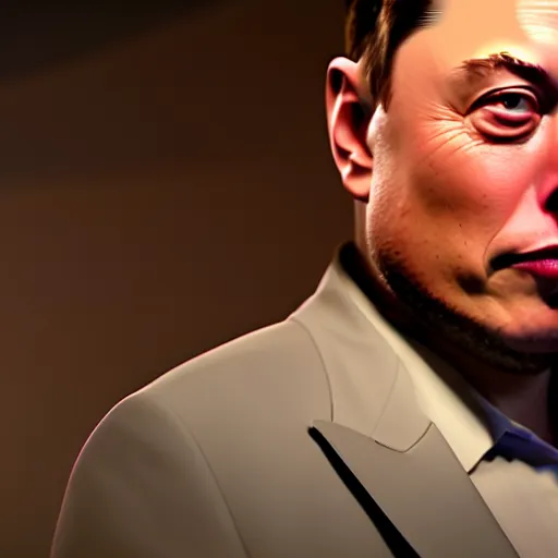 Image similar to elon musk with very long ivory tusks growing out of his cheeks 8 k ultra realistic, award winning, unreal engine 5, masterpiece, atmosphere glow, hyperrealistic, focused, extreme details, cinematic