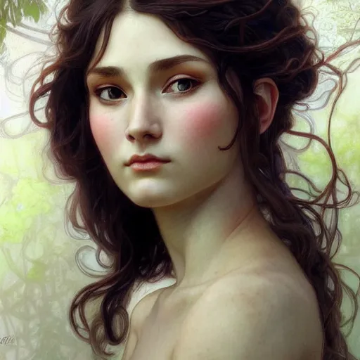 Prompt: ! dream portrait of gaea goddess, intricate, elegant, highly detailed, digital painting, artstation, concept art, smooth, sharp focus, illustration, art by artgerm and greg rutkowski and alphonse mucha and william - adolphe bouguereau, and marco mazzoni