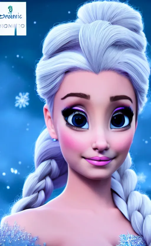 Image similar to ariana grande as elsa from frozen dreamlike with jewelry, character art, hyper detailed, 8 k realistic cryengine, dof, trending on artstation, digital art