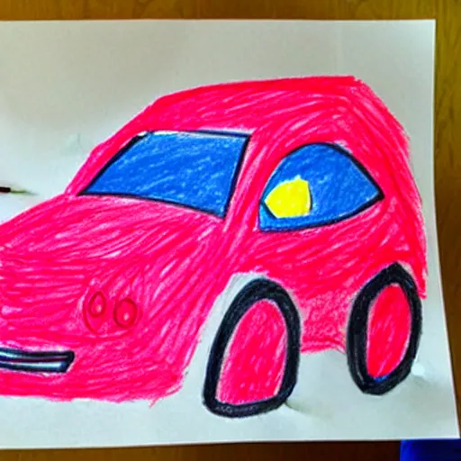 Image similar to a child's bad drawing of a car