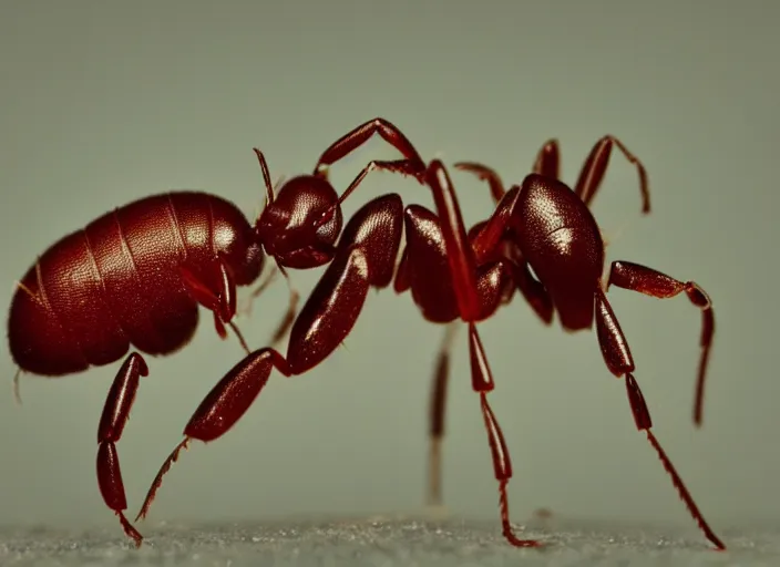 Prompt: a photo of an ant vaping