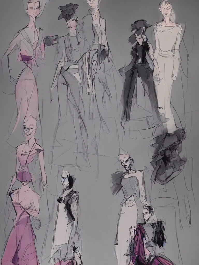 Image similar to fashion show by disney concept artists, blunt borders, rule of thirds