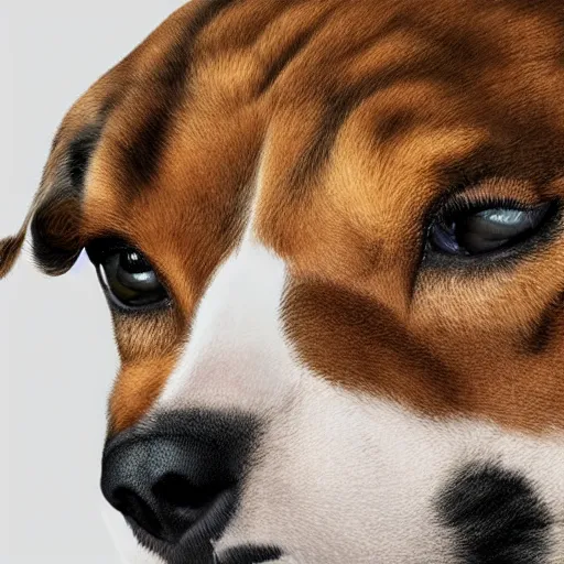 Image similar to a dog with steve harvey's face, studio lighting, steve harvey, 4 k, photorealistic, award winning