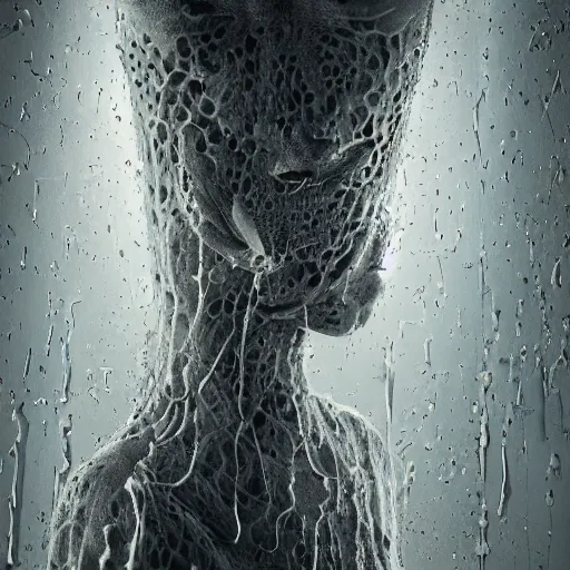 Image similar to stuck to you like glue, two human souls together, stuck, glue dripping souls, extremely detailed, insanely detailed and intricate, high detail, dripping glue with paint background, depth field, unreal engine, deep focus, movie still, dramatic lighting, ray tracing, by michal karcz and yoshitaka amano, 4 k concept art and hyper realism