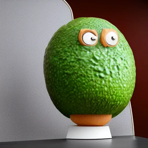 Image similar to mark zuckerberg as an avocado chair