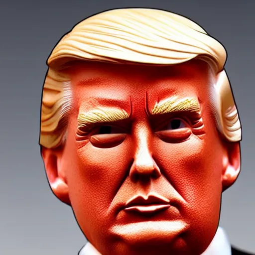 Prompt: donald trump minimalist action figure in original packaging