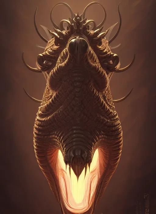 Prompt: anthropomorphic torus head in edgy darkiron camel demon, intricate, elegant, highly detailed animal monster, digital painting, artstation, concept art, smooth, sharp focus, illustration, art by artgerm, dwayne barlowe, trending on artstation and greg rutkowski and alphonse mucha, 8 k