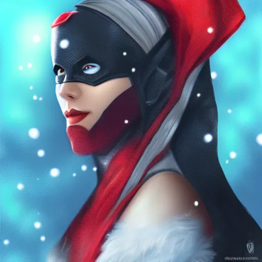 Prompt: winter superhero character portrait inspired by Artgerm,