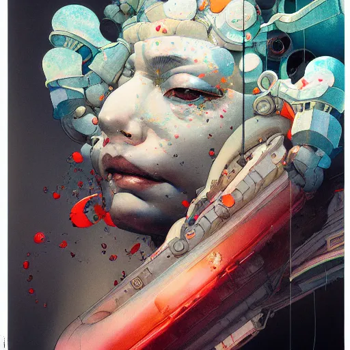 Image similar to prompt : monumental portrait soft light painted by james jean and katsuhiro otomo and erik jones, inspired by akira anime, smooth face feature, intricate oil painting, high detail illustration, sharp high detail, manga and anime 1 9 9 9