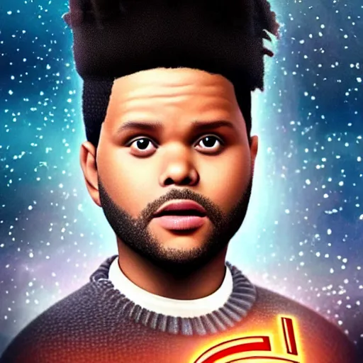 Image similar to the weeknd as a child in the movie the polar express