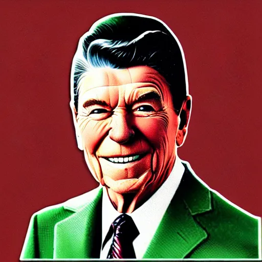 Prompt: Ronald Reagan Minecraft Skin