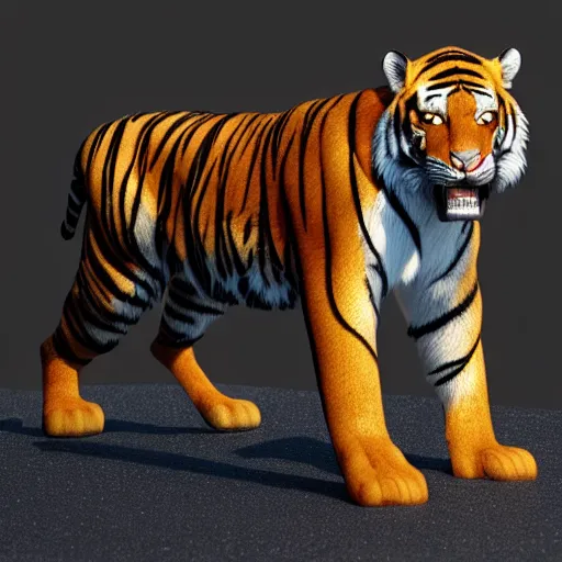 Image similar to tiger pattern : : fur : : octane render, 3 d render, texture map, hair map, fur map, unreal engine 5 : : 8 k