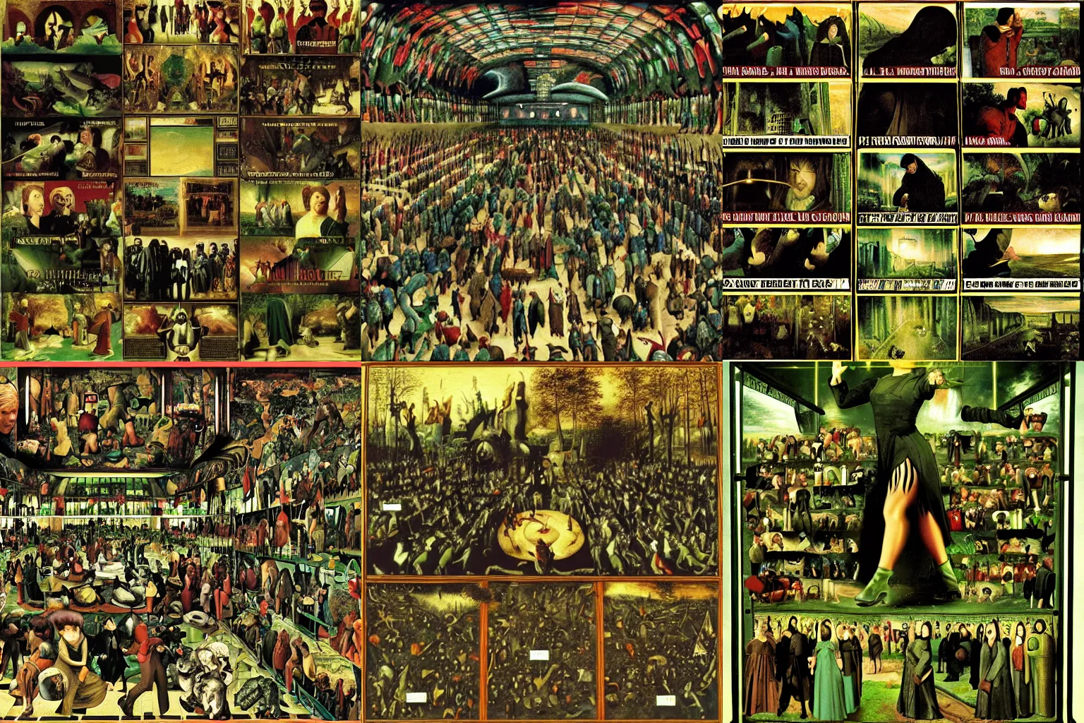 Prompt: the film matrix in the style of Brueghel