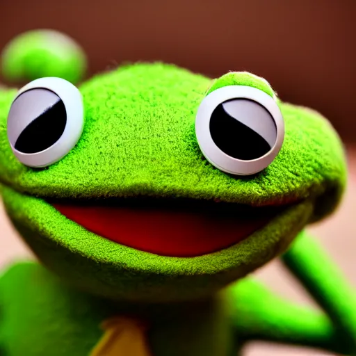 Prompt: 35mm photograph of kermit the frog wearing VR, highly detailed, DSLR, 4K, 8K