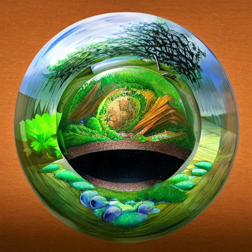 ecosystem inside of a glass sphere by ghibli Stable Diffusion OpenArt