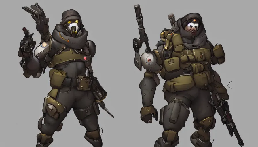 Prompt: Concept art for new overwatch character: Sabotuer, French Special Ops, Skinny, Spy, Uses C4, Roguish, and Hand Grenades, Dark Humor, Male, Rugged, Dagger, Contra, Fast,