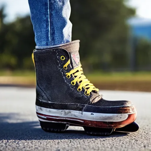 Image similar to skate boot on a cast