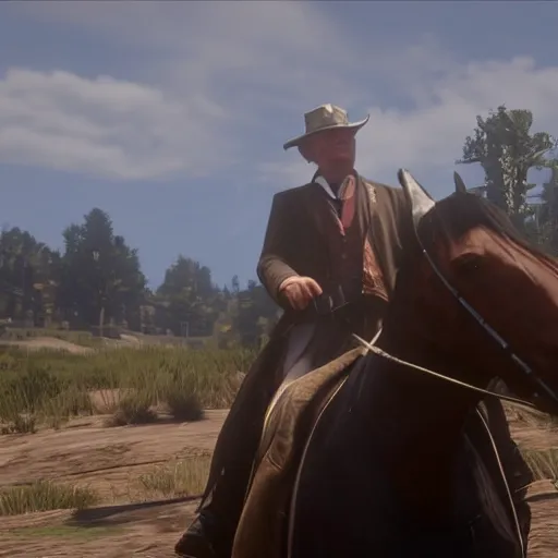 Image similar to Donald Trump in red dead redemption 2 4K quality