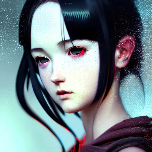 Image similar to girl covered in power cables by tom bagshaw and ilya kuvshinov, rtx rendering, octane render 1 2 8 k, maya, extreme high intricate details by wlop, digital anime art by ross tran, medium shot, close up shot, composition by sana takeda, dramatic lighting by greg rutkowski