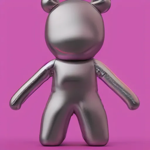 Image similar to cute fumo plush of a metallic reflective girl, global illumination reflectance probe, ssao, vray