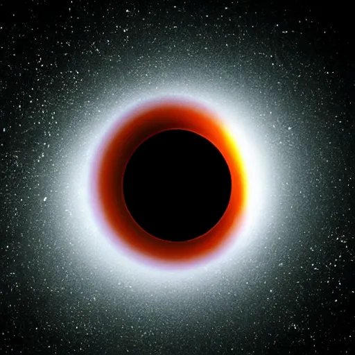 Prompt: sunset in a black hole