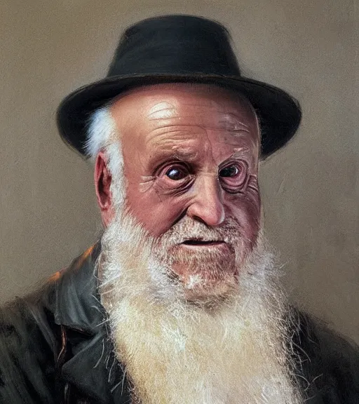 Image similar to portrait of hide the pain harold, accurate and detailed, round face, earnest, stock photo, Nikon 50mm f/1.8G, greg rutkowski, ilya repin