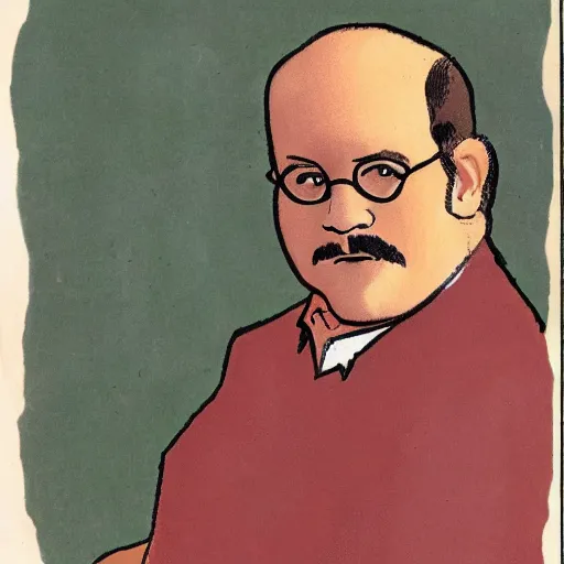 Image similar to george costanza, portrait, by henry darger
