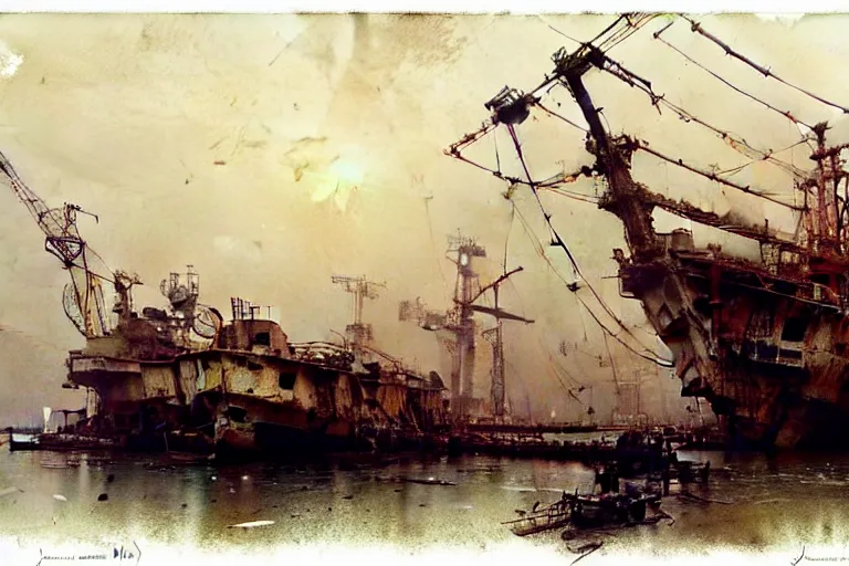 Image similar to (((((a ramshackle shipyard))))) by Jean-Baptiste Monge!!!!!!!!!!!!!!!!!!!!!!!!!!!