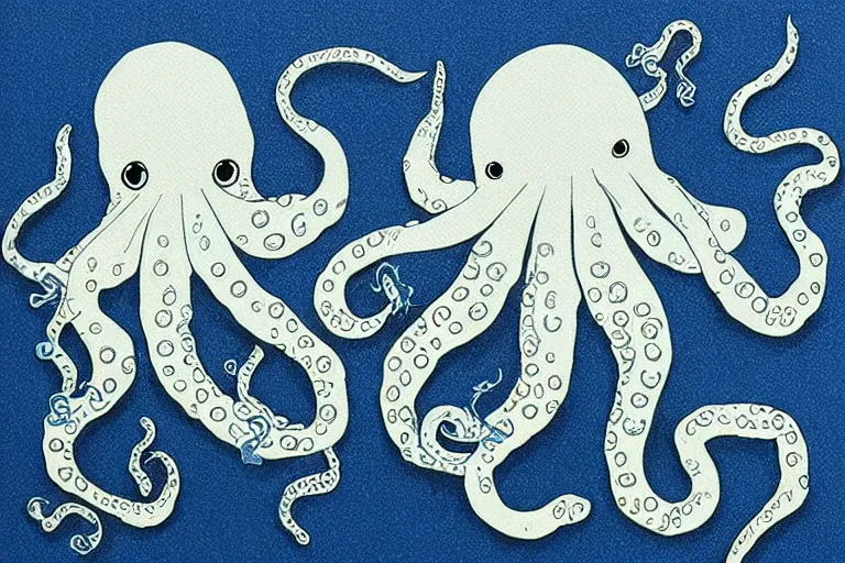 Image similar to Paper cut art, octopus by Ayumi Shibata