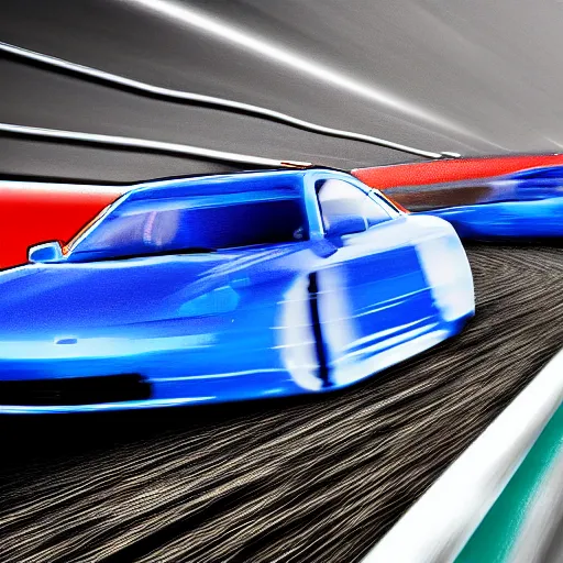 Prompt: Vibrant digital art of a 2000s jdm car racing at top speed, highway in tokyo, heavy motion blur, film grain