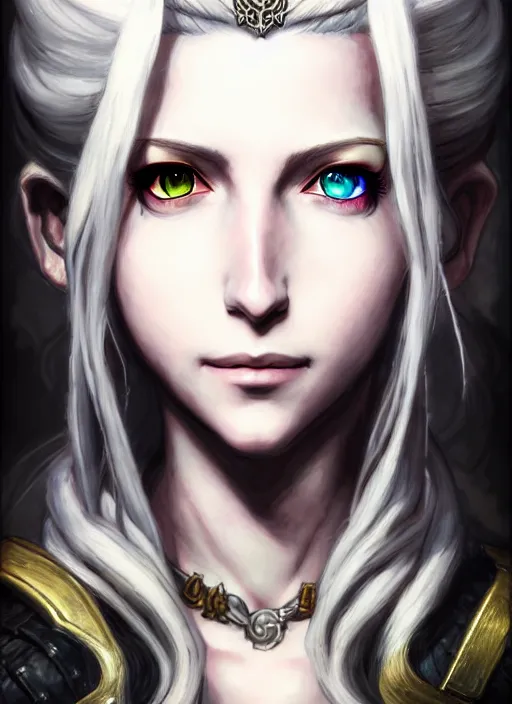 Image similar to a portrait of quistis trepe an ultrafine detailed painting, detailed painting, detailed eyes!!, final fantasy octopath traveler lovecraft ghibly