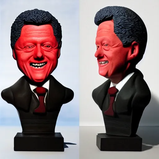 Image similar to bill clinton made out of polymer clay detailed sculpture trending on artstation