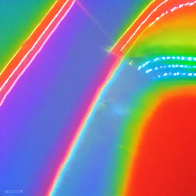 Image similar to rainbow beam of shiny light, vintage