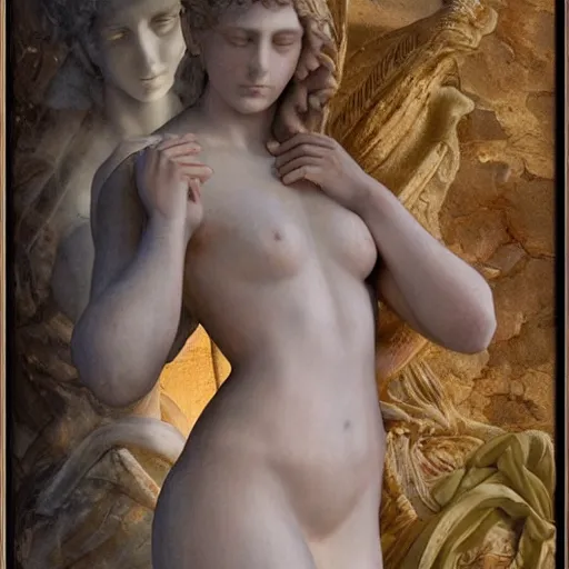 Image similar to goddess of lasers by Guillaume Seignac