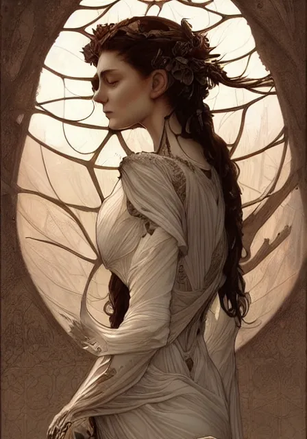 Image similar to skeleton sansa in skeleton deaths, intricate, elegant, highly detailed, digital painting, artstation, concept art, smooth, sharp focus, illustration, art by artgerm and greg rutkowski and alphonse mucha and william - adolphe bouguereau