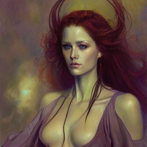 Image similar to a painting in the style of donato giancola, and in the style of charlie bowater, and in the style of charles dulac. smooth, sharp focus, semi - realism.