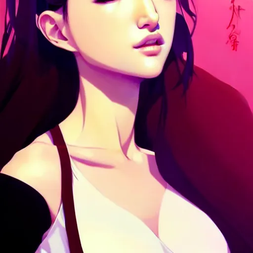 Image similar to a beautiful young japanese natalie portman alluring instagram model in crop top, by guweiz and wlop and ilya kuvshinov and artgerm, symmetrical eyes, aesthetic, gorgeous, stunning, alluring, attractive, artstation, deviantart, pinterest, digital art