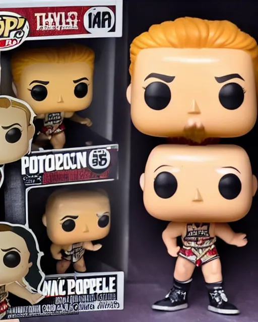 Prompt: A WWE Funko Pop. Photographic, photography
