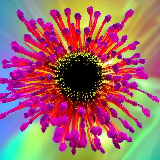 Prompt: a flower that looks like a firework