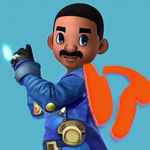 Image similar to Will Smith as a character in Super Smash Bros